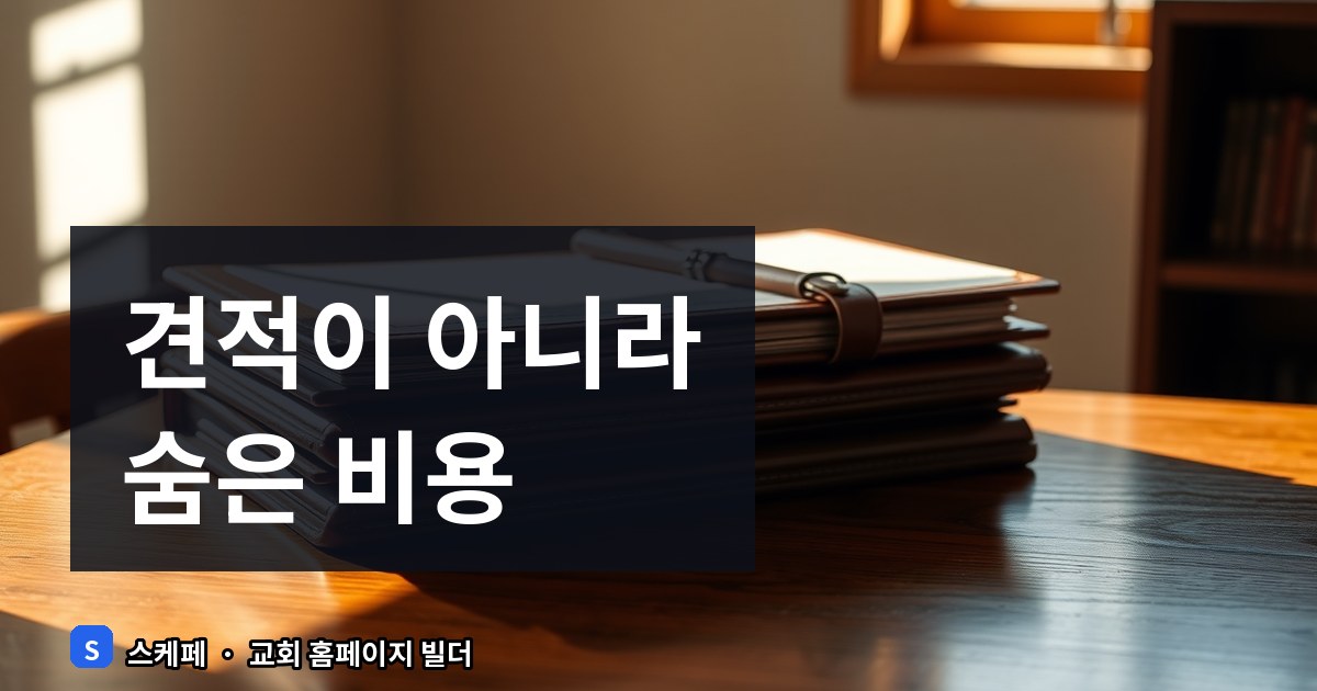 교회 홈페이지 제작 비용, 실제 견적 정리
