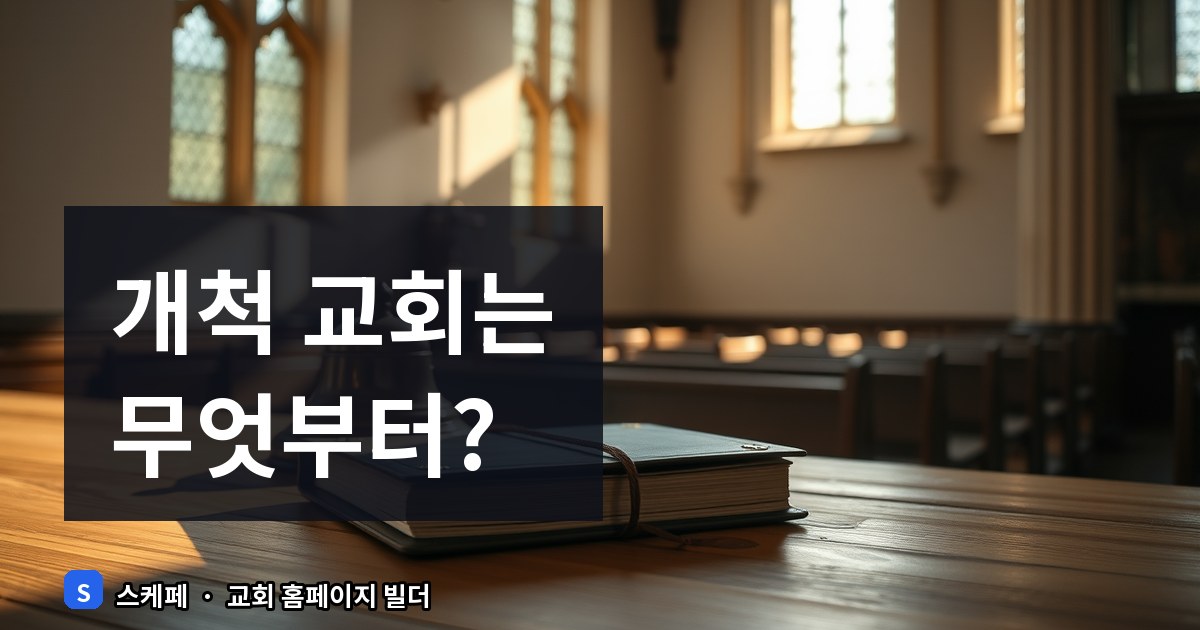 개척교회 홈페이지 준비부터 제작까지