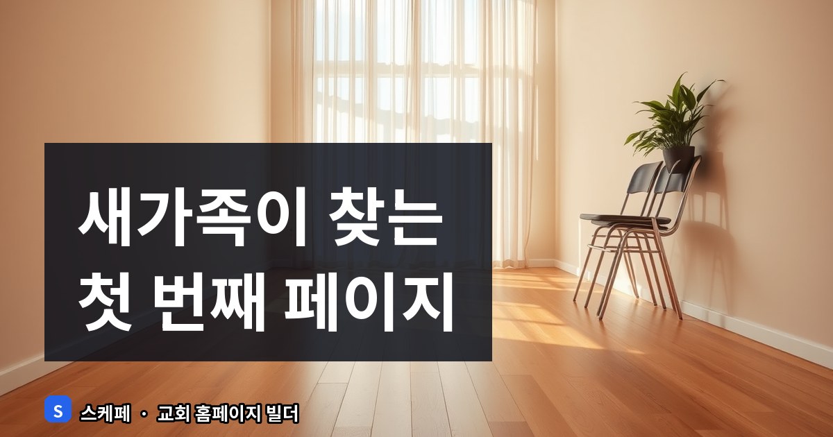 새가족이 가장 궁금해하는 교회 홈페이지 핵심 정보 5가지와